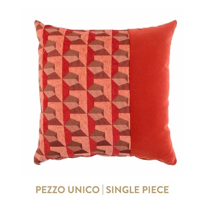 Luxurious cushion square Carrè in multicolor/pattern fabric