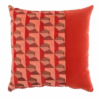 Luxurious cushion square Carrè in multicolor/pattern fabric