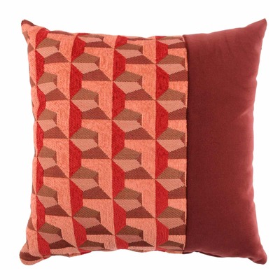 Luxurious cushion square Carrè in multicolor/pattern fabric