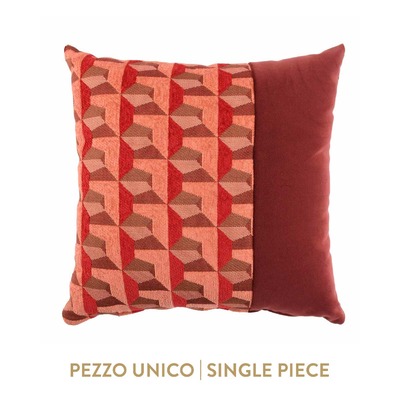 Luxurious cushion square Carrè in multicolor/pattern fabric