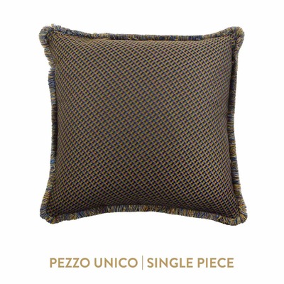 Luxurious cushion square Carrè in multicolor/pattern fabric