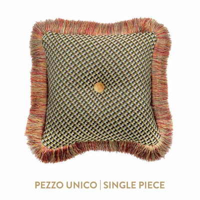 Luxurious cushion square Carrè in multicolor/pattern fabric