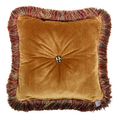 Luxurious cushion square Carrè in multicolor/pattern fabric