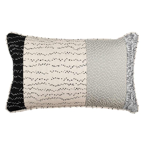 Luxurious cushion rectangular Bandè in false unit fabric