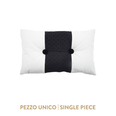 Luxurious cushion rectangular Cucù in false unit fabric