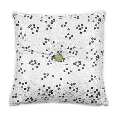 Luxurious square cushion Carrè in paillettes fabric