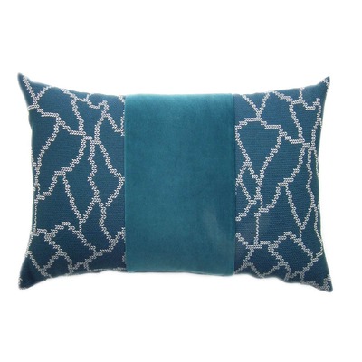 Luxurious cushion rectangular Degradè in multicolor/pattern fabric