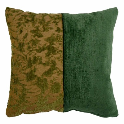 Luxurious cushion square Carrè Bis in multicolor/pattern fabric