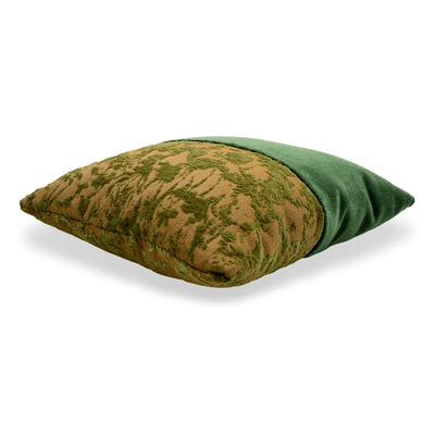 Luxurious cushion square Carrè Bis in multicolor/pattern fabric