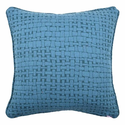 Luxurious cushion square Carrè in multicolor/pattern fabric