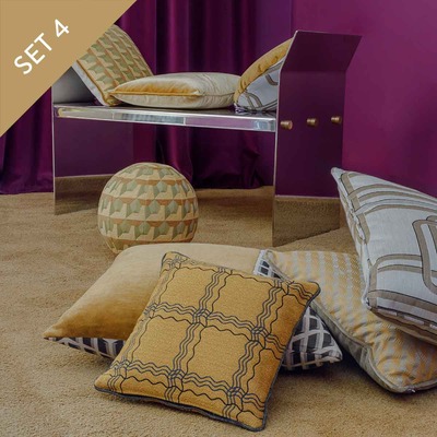 Luxurious Cushions' Set in designer fabric