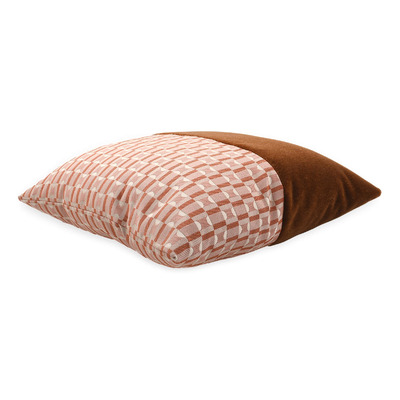 Cuscino d'arredo quadrato Carrè Bis in tessuto geometrico 