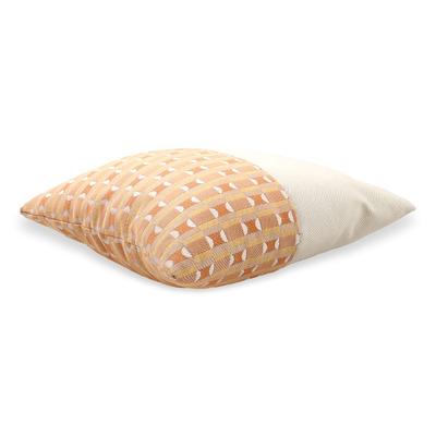 Cuscino d'arredo quadrato Carrè Bis in tessuto geometrico 