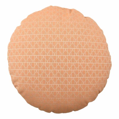 Luxurious cushion round Rotondo in geometric fabric