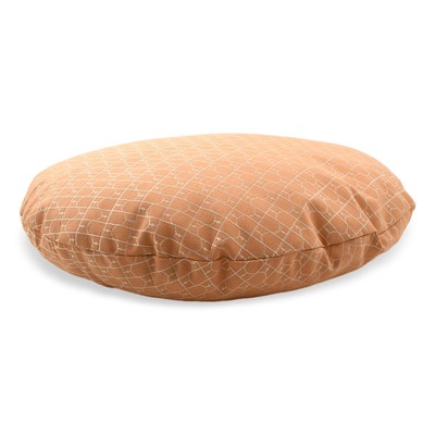 Luxurious cushion round Rotondo in geometric fabric