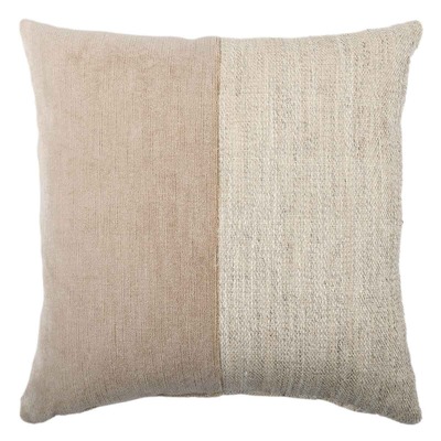 Cuscino d'arredo quadrato Carrè Bis in tessuto falso unito