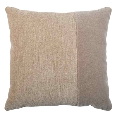 Luxurious cushion square Carrè Stripe in solid color velvet
