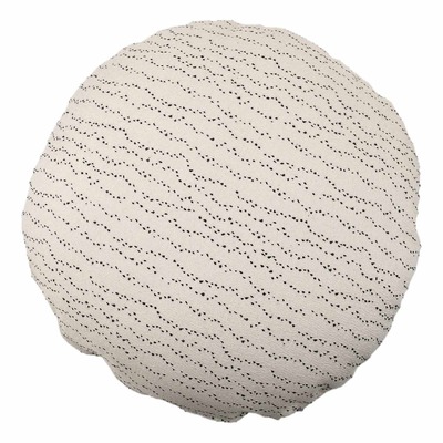 Luxurious cushion round Rotondo in false unit fabric