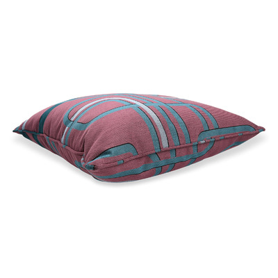 Luxurious cushion square Carrè in multicolor/pattern fabric