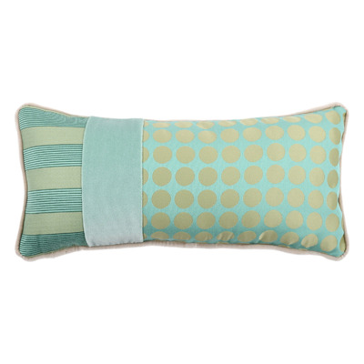 Luxurious cushion rectangular Rare in multicolor/pattern fabric
