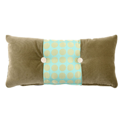 Luxurious cushion rectangular Cucù in multicolor/pattern fabric