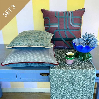Set di Cuscini d'arredo in tessuto pregiato