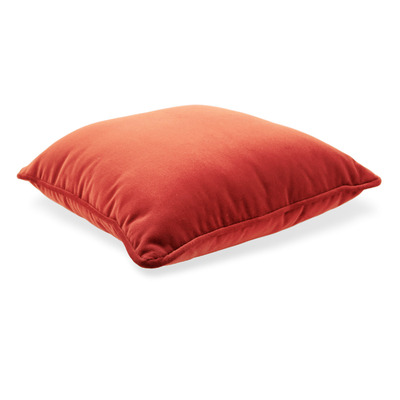 Luxurious cushion square Carrè in solid color velvet
