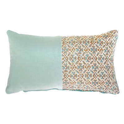 Luxurious cushion rectangular Bis in multicolor/pattern fabric