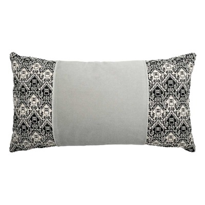 Luxurious cushion rectangular Reverse in multicolor/pattern fabric