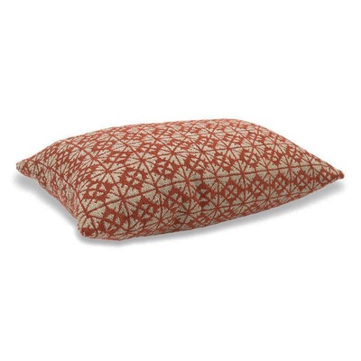 Luxurious cushion rectangular Longue in multicolor/pattern fabric