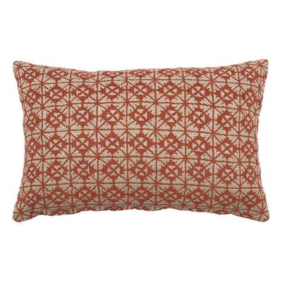 Luxurious cushion rectangular Longue in multicolor/pattern fabric