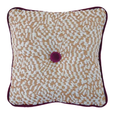 Luxurious cushion square Carrè in false unit fabric