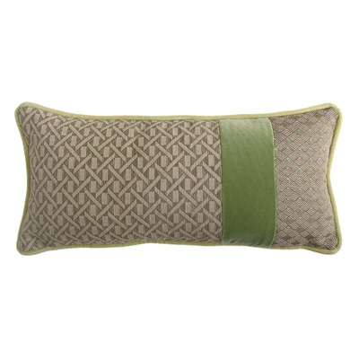 Luxurious cushion rectangular Rare in multicolor/pattern fabric