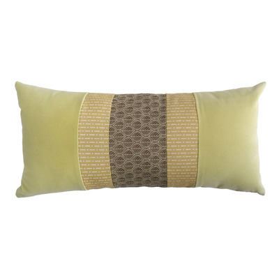 Luxurious cushion rectangular Nastro in multicolor/pattern fabric
