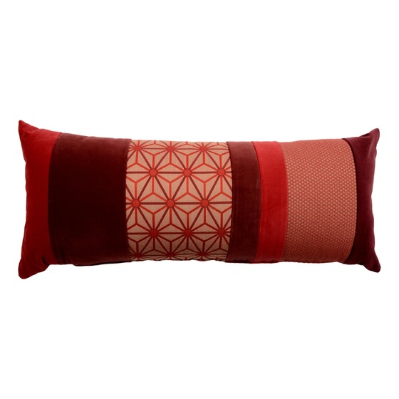 Luxurious cushion rectangular Baguette in multicolor/pattern fabric