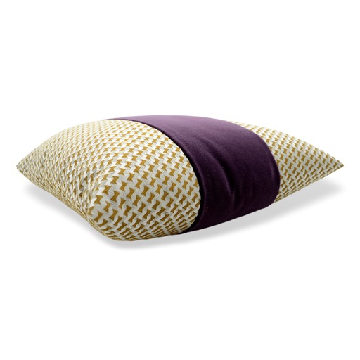 Luxurious cushion square Carrè Degradè in multicolor/pattern fabric
