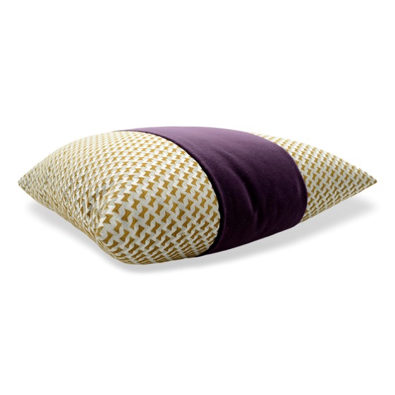 Luxurious cushion square Carrè Degradè in multicolor/pattern fabric