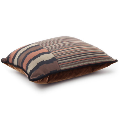 Luxurious cushion square Carrè Stripe in stripes fabric