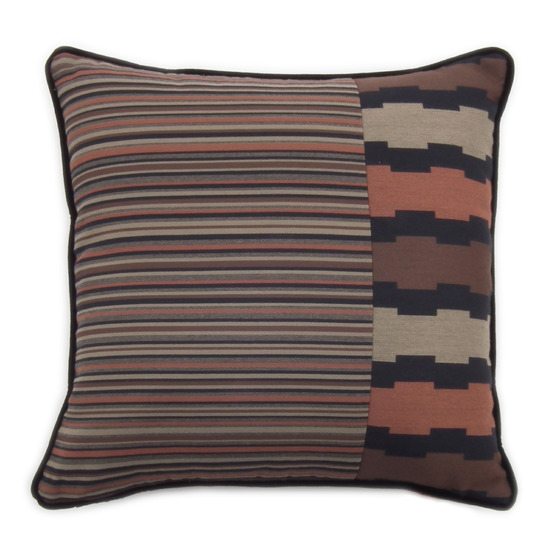 Luxurious cushion square Carrè Stripe in stripes fabric