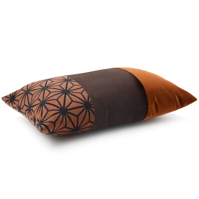 Luxurious cushion rectangular Degradè in multicolor/pattern fabric