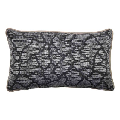 Luxurious cushion rectangular Bandè in multicolor/pattern fabric