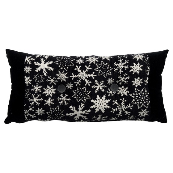 Luxurious cushion rectangular Zeta in multicolor/pattern fabric