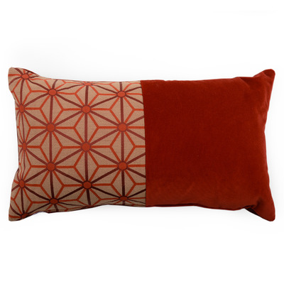 Luxurious cushion rectangular Bis in multicolor/pattern fabric