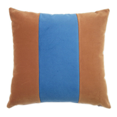 Luxurious cushion square Carrè Degradè in solid color velvet