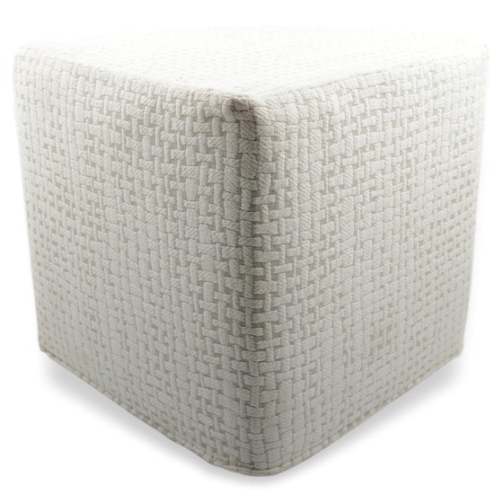 Luxurious square Pouf in multicolor/pattern velvet