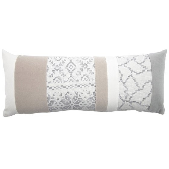 Cuscino d'arredo rettangolare Baguette in tessuto multicolor/fantasia