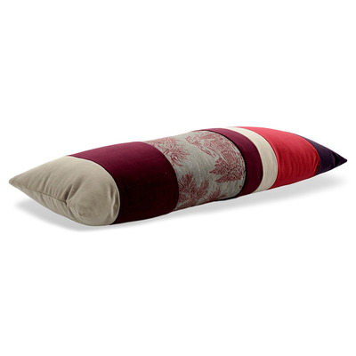 Luxurious cushion rectangular Baguette in multicolor/pattern fabric
