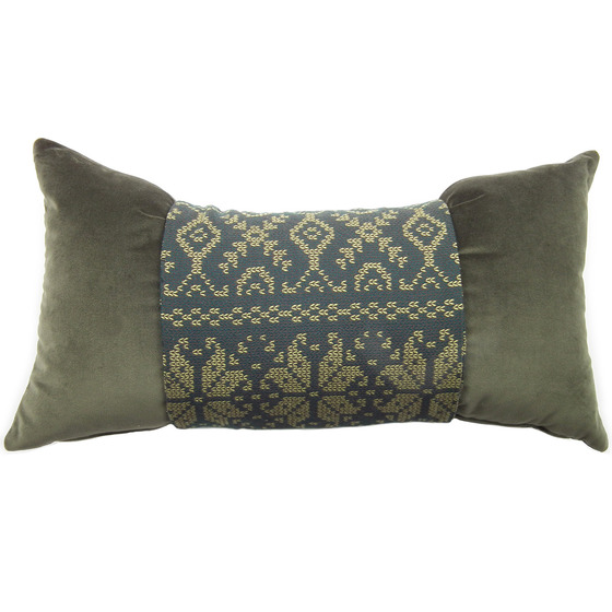 Luxurious cushion rectangular Reverse in multicolor/pattern fabric