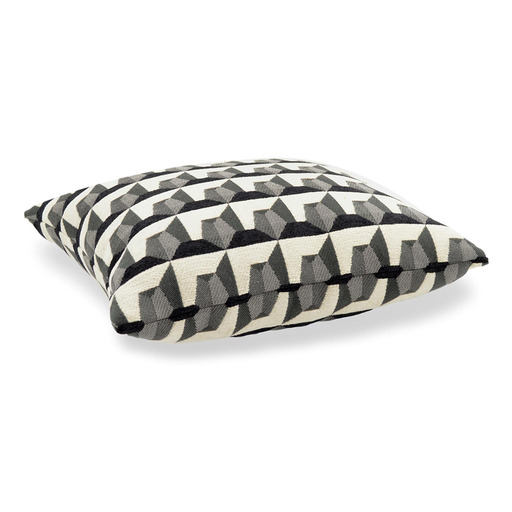 Luxurious cushion square Carrè in geometric fabric