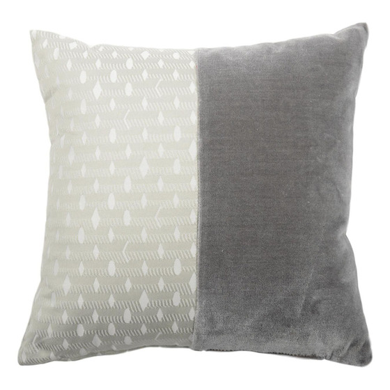 Luxurious cushion square Carrè Bis in multicolor/pattern fabric
